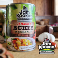 Jam KooKoo Canned Jamaican Ackee in Salted Water, Natural Flavors for Traditional Dish, Staple Part of Jamaican Cuisine with Saltfish, 19 ounce