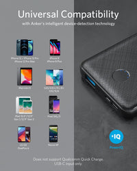 Anker Portable Charger, Power Bank, 10,000 mAh Battery Pack with PowerIQ Charging Technology and USB-C (Input Only) for iPhone 15/15 Plus/15 Pro/15 Pro Max, iPhone 14/13 Series, Samsung Galaxy