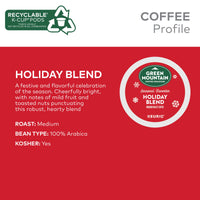 Green Mountain Coffee Roasters Holiday Blend, Keurig Single Serve K-Cup Pods, 72 Count (6 Packs of 12)