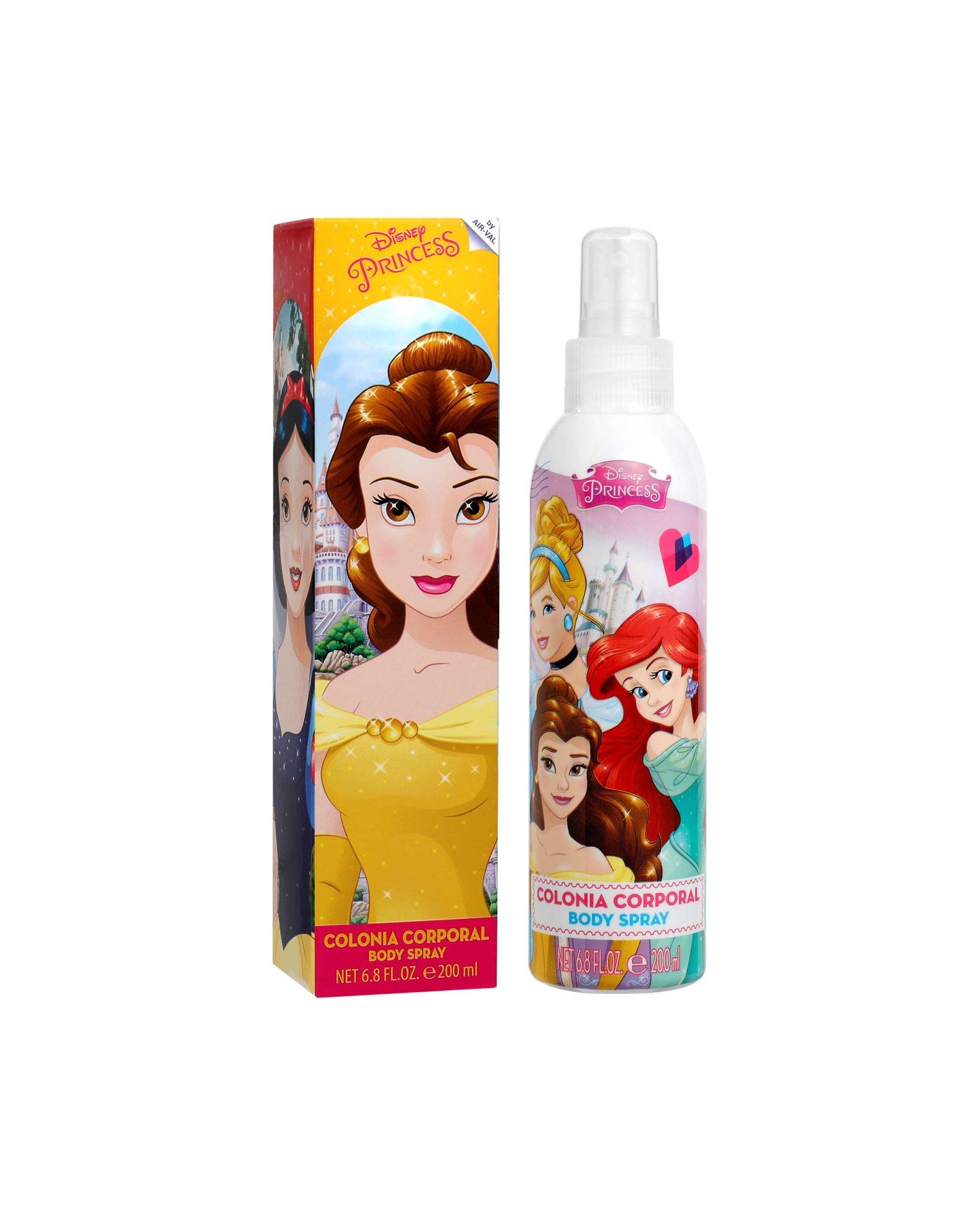 Disney Princess Fragrance for Kids Body Spray 200ml Mist Made in Spain by Air Val International, 6.8 FL Oz