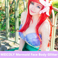 MEICOLY Clear Body Glitter Gel for Hair, Face and Body - Mermaid and Music Festival Accessory - 50ml