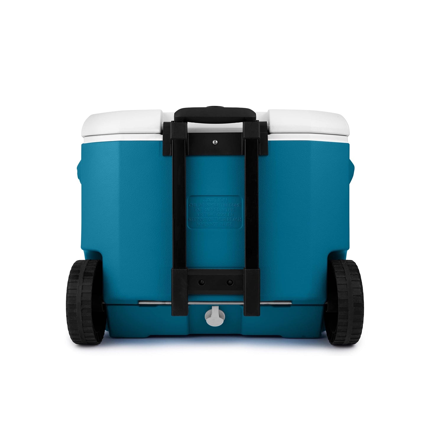 Coleman 60qt Ocean Blue Wheeled Portable Cooler with Insulated Hard Cooling, Heavy-Duty Wheels & Handle, Great for Camping, Tailgating, Beach, Picnic, Groceries, Boating & More