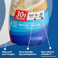 Premier Protein Shake Bottle, Vanilla, Liquid, Powder, keto, 30g Protein, 1g Sugar, 24 Vitamins & Minerals, Nutrients to Support Immune Health 11.5 Fl Oz (Pack of 12)