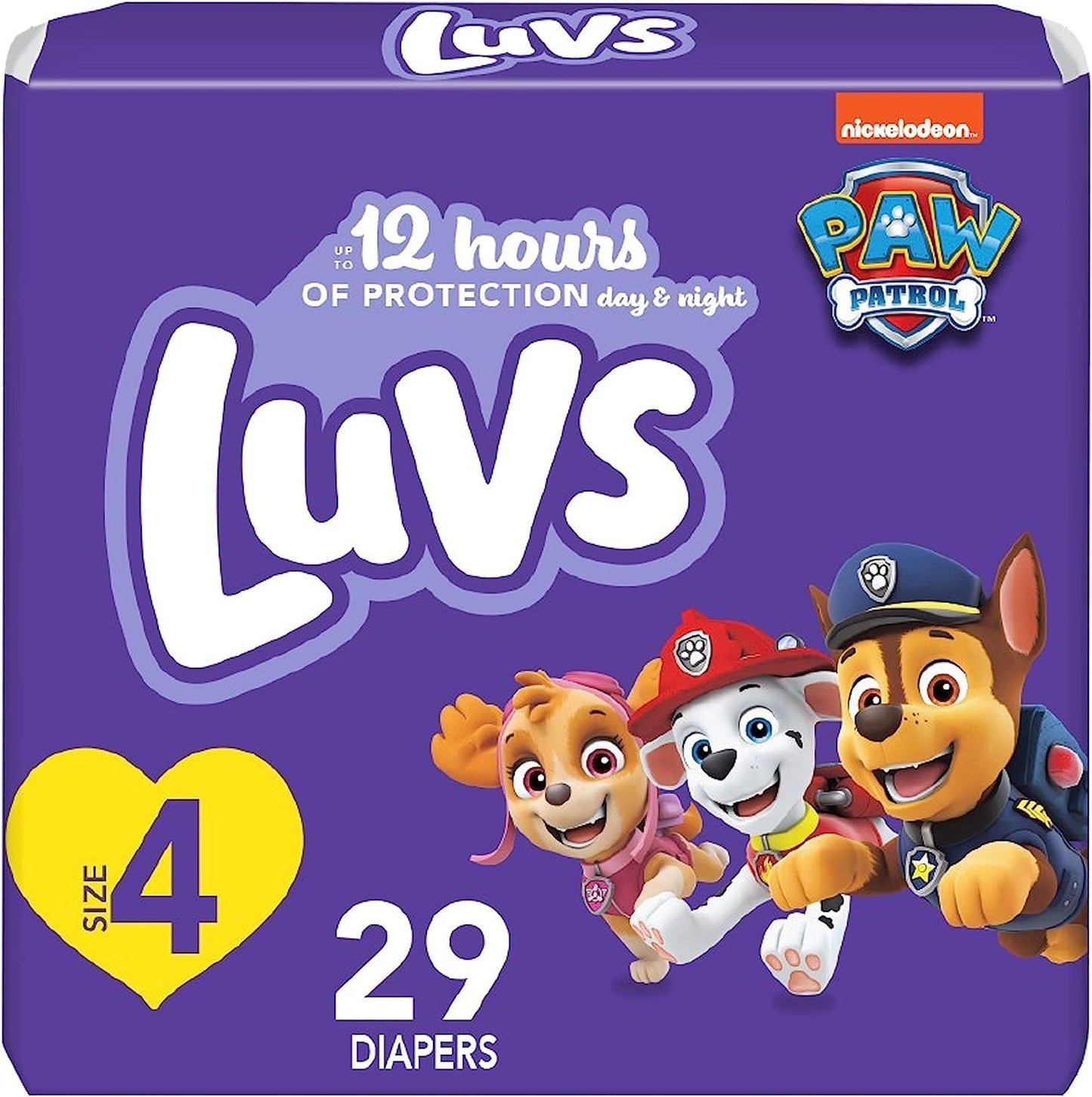 Luvs Diapers - Size 4, 29 Count, Paw Patrol Disposable Baby Diapers