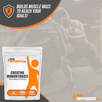 BULKSUPPLEMENTS.COM Creatine Monohydrate Powder - 5g (5000mg) of Micronized Creatine Powder per Serving, Creatine Pre Workout, Creatine for Building Muscle, Creatine Monohydrate 500g (1.1 lbs)