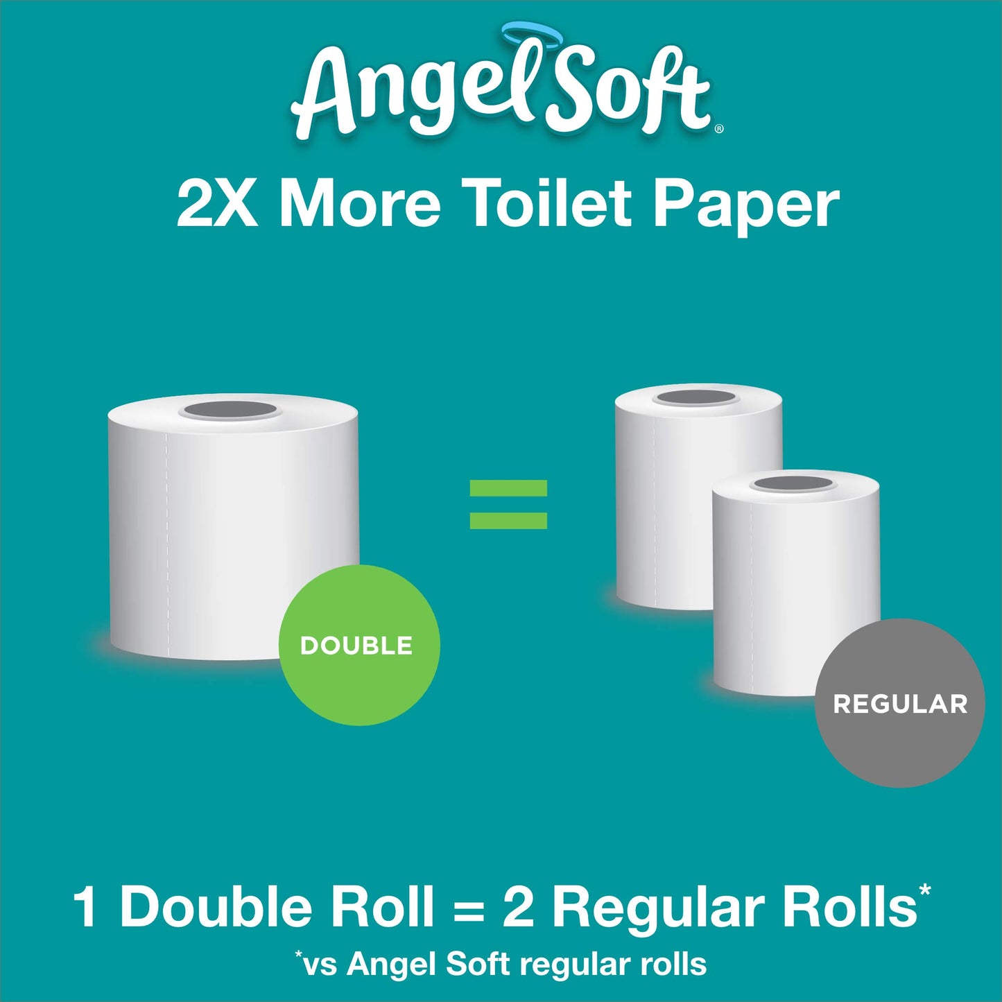 Angel Soft® Toilet Paper with Fresh Lavender Scented Tube, 12 Double Rolls = 24 Regular Rolls, 2-Ply Bath Tissue