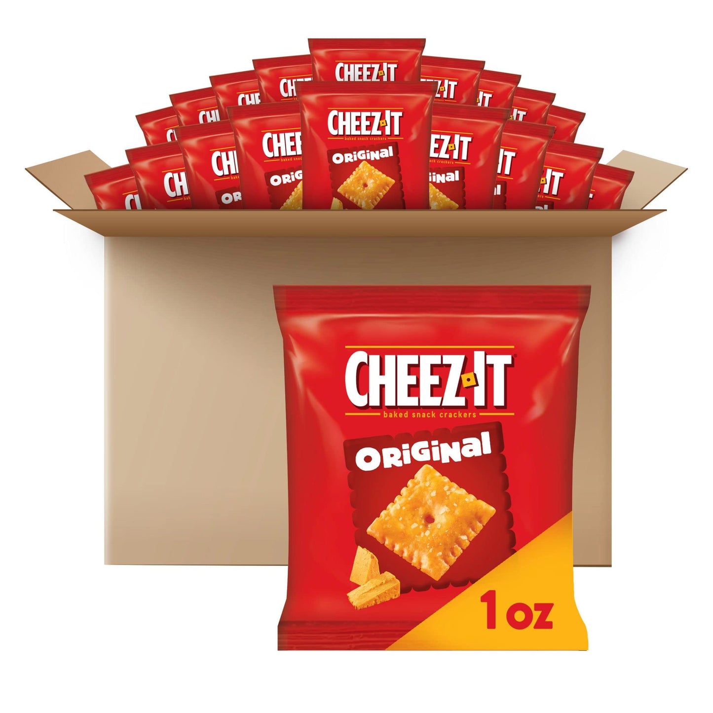 Cheez-It Cheese Crackers, Baked Snack Crackers, Lunch Snacks, Original (40 Packs)