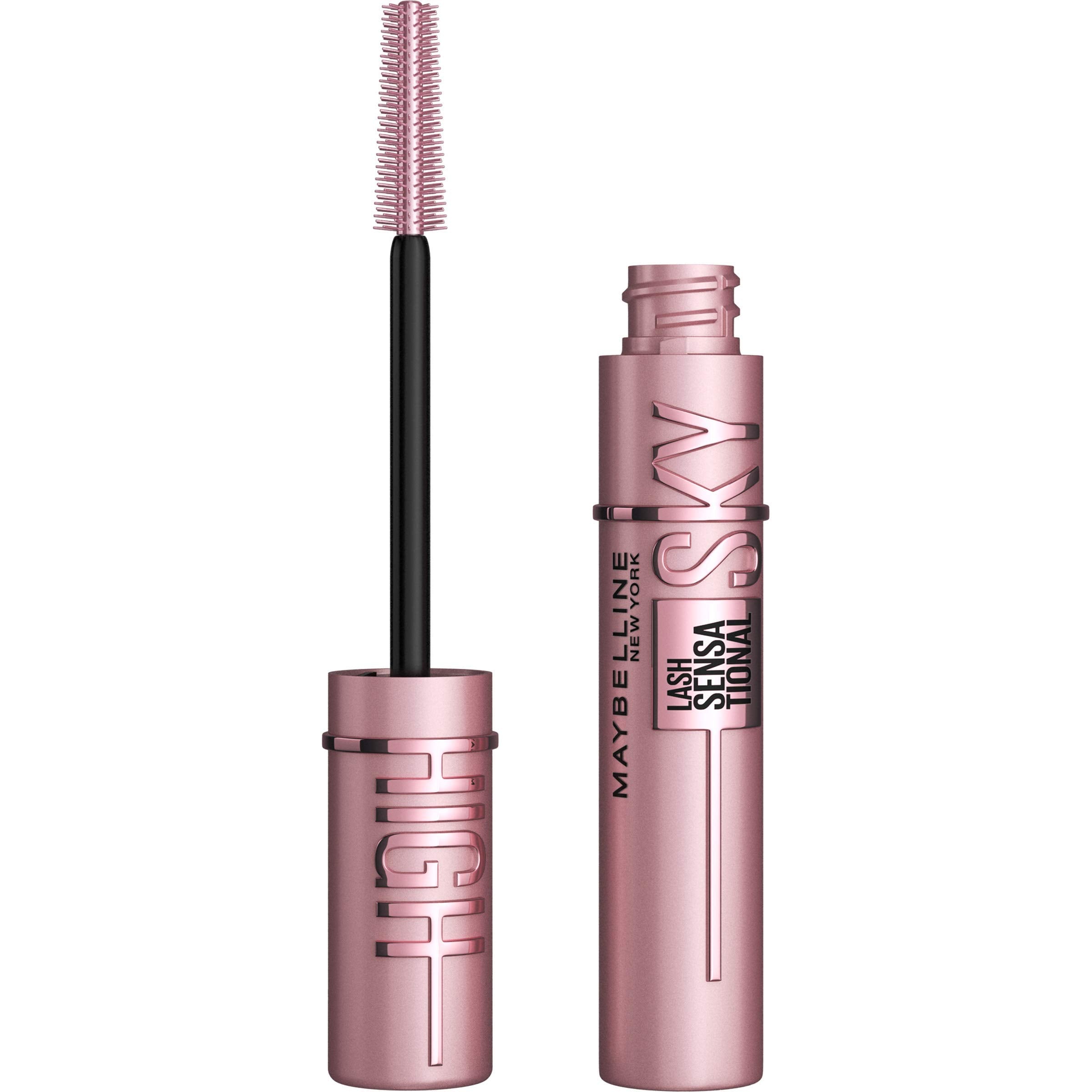 Maybelline Lash Sensational Sky High Washable Mascara Makeup, Volumizing, Lengthening, Defining, Curling, Multiplying, Buildable Formula, Blackest Black, 1 Count