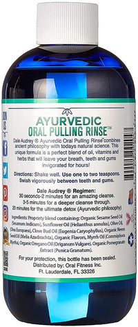 Dale Audrey Oil Pulling for Teeth and Gums | Made in USA Mint Flavored Organic Sesame Oil Pulling| Ayurvedic Oil Pulling Rinse to Whiten Your Teeth & Freshen Your Breath