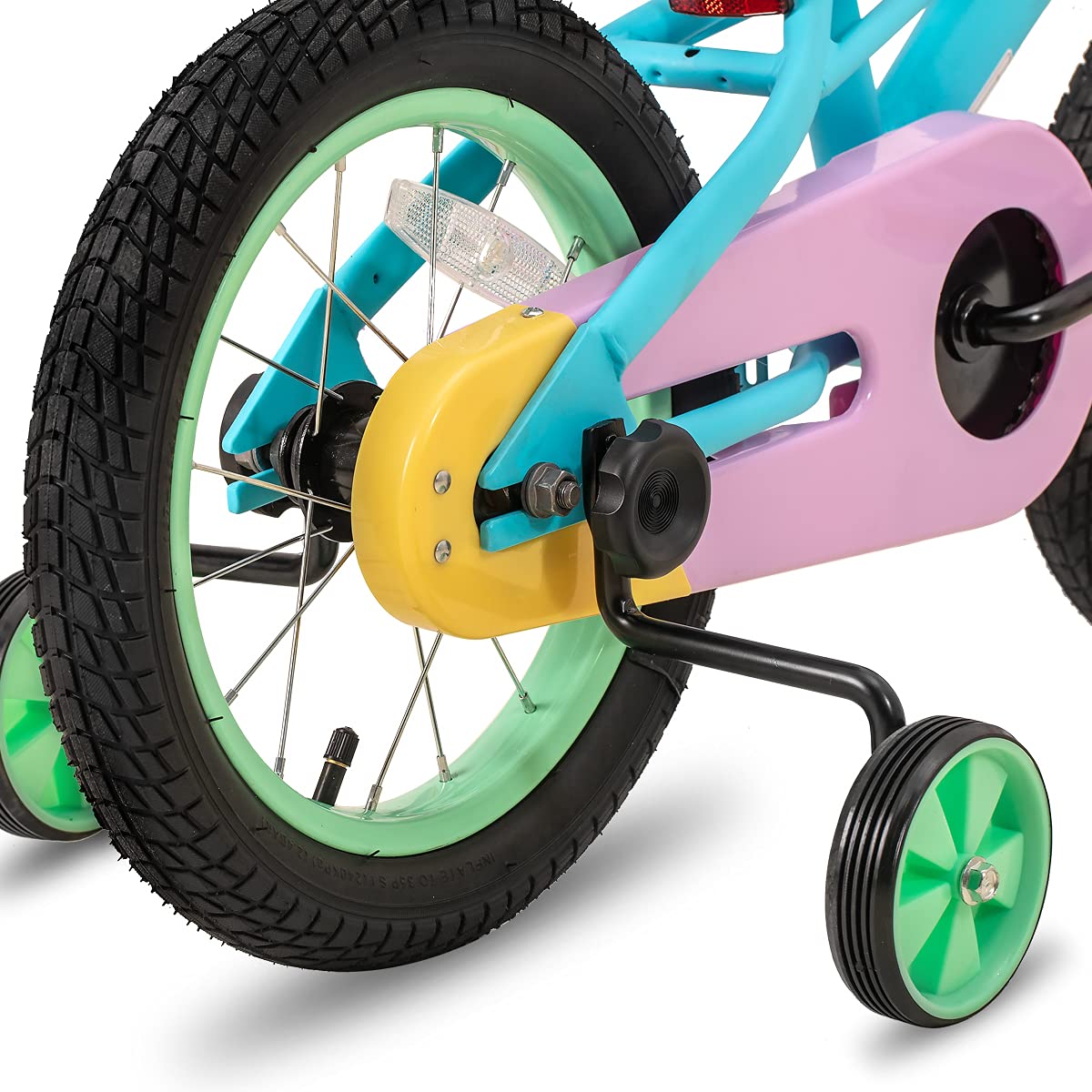 JOYSTAR 14 Inch Kids Bike for 3 4 5 Years Girls 14" Children Toddler Girl Bicycle with Training Wheels and Coaster Brake for 3-5 Years Kids 85% Assembled Macarons