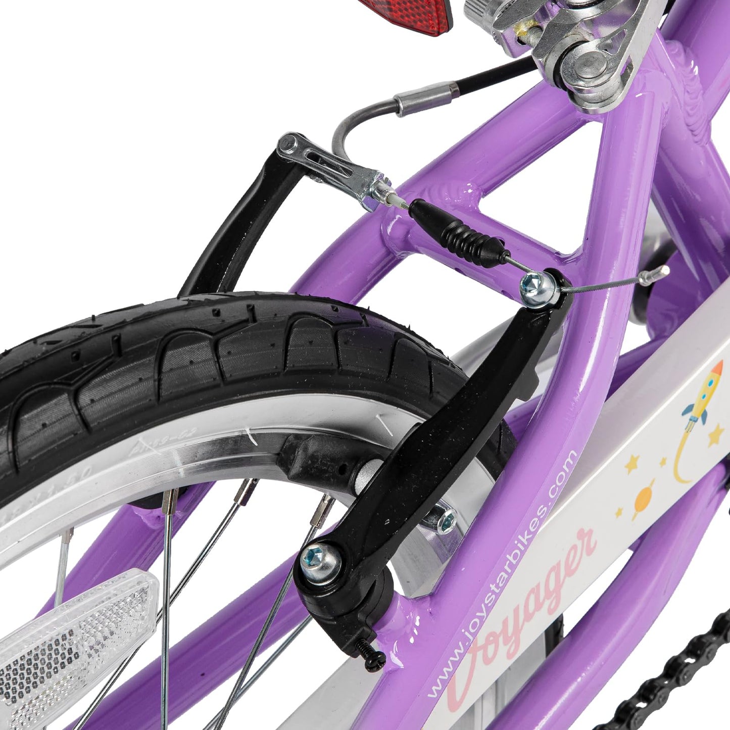 JOYSTAR Voyager 18 Inch Girls Bike with Training Wheels Lightweight Aluminum Frame Girls Bikes Ages 5-8 Years Kids' Bicycle Purple