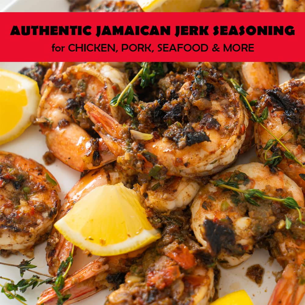 Eaton's Jamaican Jerk Seasoning - Easy to Use, Spicy Caribbean Jerk Seasoning for Meat, Seafood, and Vegetables, BBQ Rub, Grilled Chicken Seasoning, Jerk Sauce Marinade with Jerk Cooking Recipe eBook