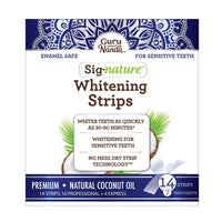 GuruNanda Dual Barrel Oxyburst Whitening Mouthwash- Alcohol & Fluoride Free and Express Whitening Strips for Whiter Teeth, Made of Natural Coconut Oil for Sensitive Teeth.