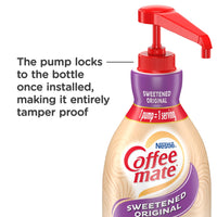 Nestle Coffee mate Coffee Creamer, Sweetened Original, Concentrated Liquid Pump Bottle, Non Dairy, No Refrigeration, 50.7 Ounces (Pack of 2)