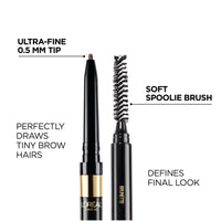 L’Oréal Paris Makeup Brow Stylist Definer Waterproof Eyebrow Pencil, Ultra-Fine Mechanical Pencil, Draws Tiny Brow Hairs and Fills in Sparse Areas and Gaps, Dark Brunette, 0.003 Oz