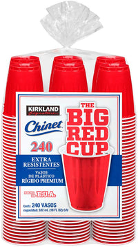 Kirkland Signature Chinet 18 Oz Red Plastic Cups (240 Count)