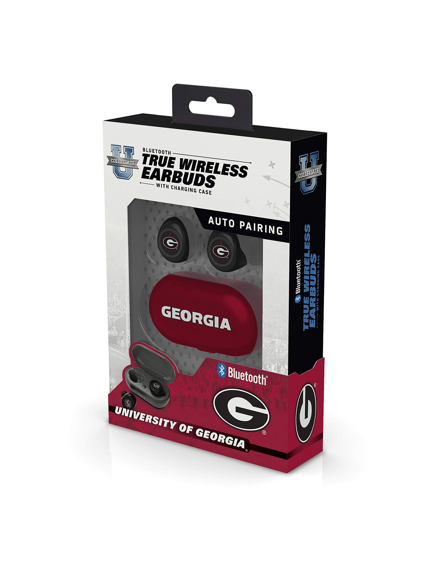 NCAA Georgia Bulldogs True Wireless Earbuds, Team Color