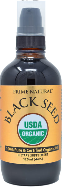 Organic Black Seed Oil 4oz - USDA Certified - High Thymoquinone, Turkish Origin, Pure Nigella Sativa - Cold Pressed, Unrefined, Vegan - Omega 3 6 9, Antioxidant, Immune Boost, Joints, Skin & Hair