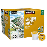 Kirkland Signature Organic Medium Blend Roast, Recyclable K Cup Pods, 3 lb, 120 Count