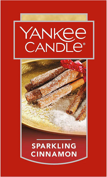 Yankee Candle Sparkling Cinnamon Scented, Classic 22oz Large Jar Single Wick Candle, Over 110 Hours of Burn Time | Holiday Gifts for All