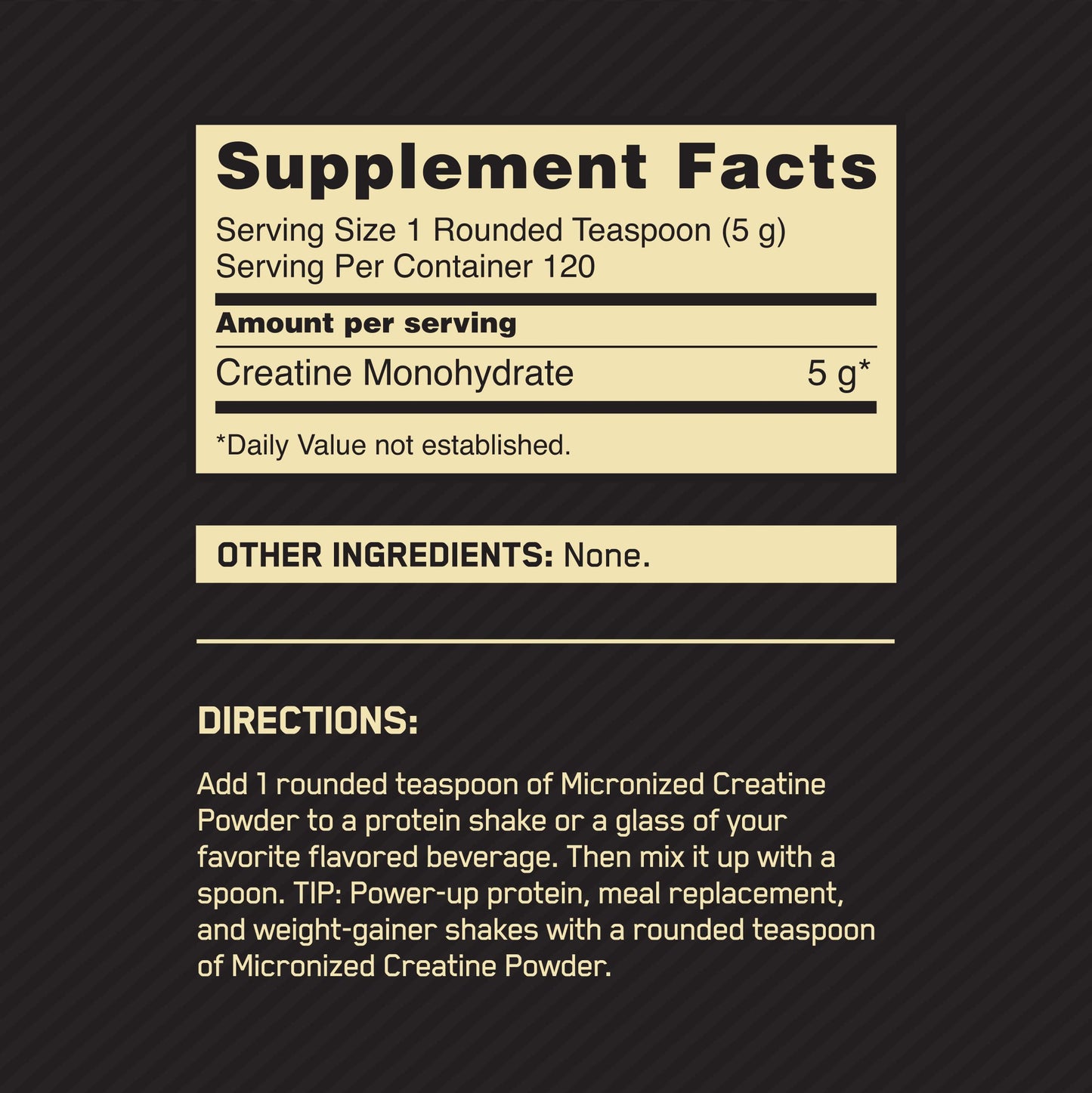 Optimum Nutrition Micronized Creatine Monohydrate Powder, Unflavored, Keto Friendly, 120 Servings (Packaging May Vary)