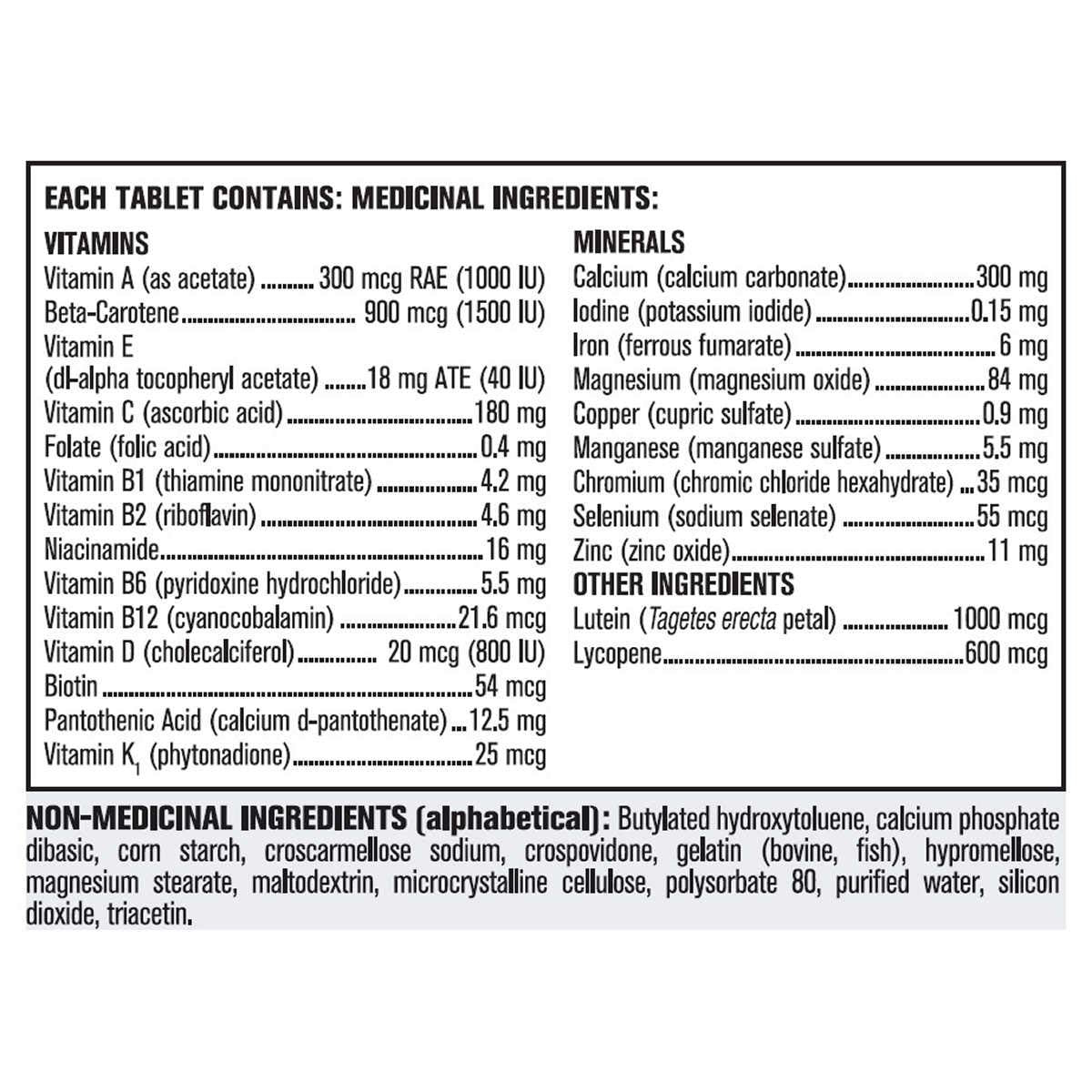 Kirkland Signature Men Multivitamin, 365 Tablets {Imported from Canada}