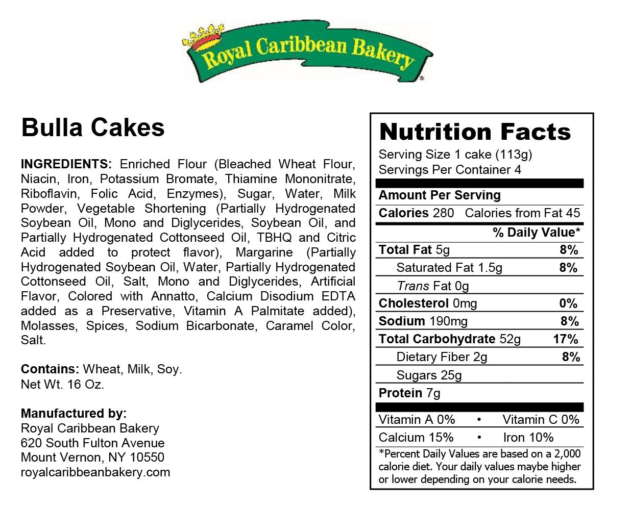 Royal Caribbean Bakery Variety Pack (Hard Dough Bread, 44 Oz.; Spiced Fruit Bun, 38 Oz.; Bulla Cakes, 16 Oz.)