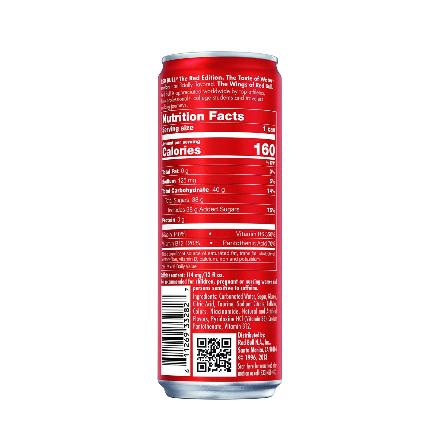 Red Bull Energy Drink, Watermelon, Red Edition, 12 Fl Oz (Pack of 24)