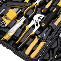 198 Piece Mechanics Tool Set Socket Wrench Auto Repair Tool Combination Mixed Tools Set Hand Tool Kit with Plastic Toolbox Organizer Storage Case