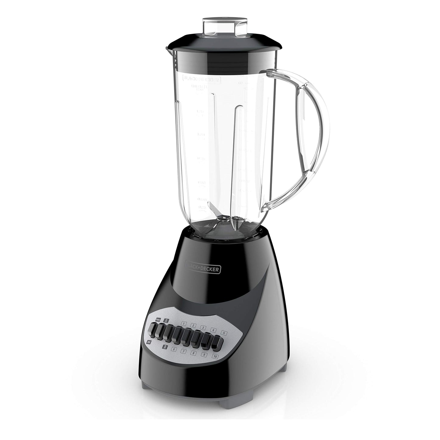 BLACK+DECKER Crush Master Blender, 10-Speeds with Stainless Steel Blades, Black, BL2010BP