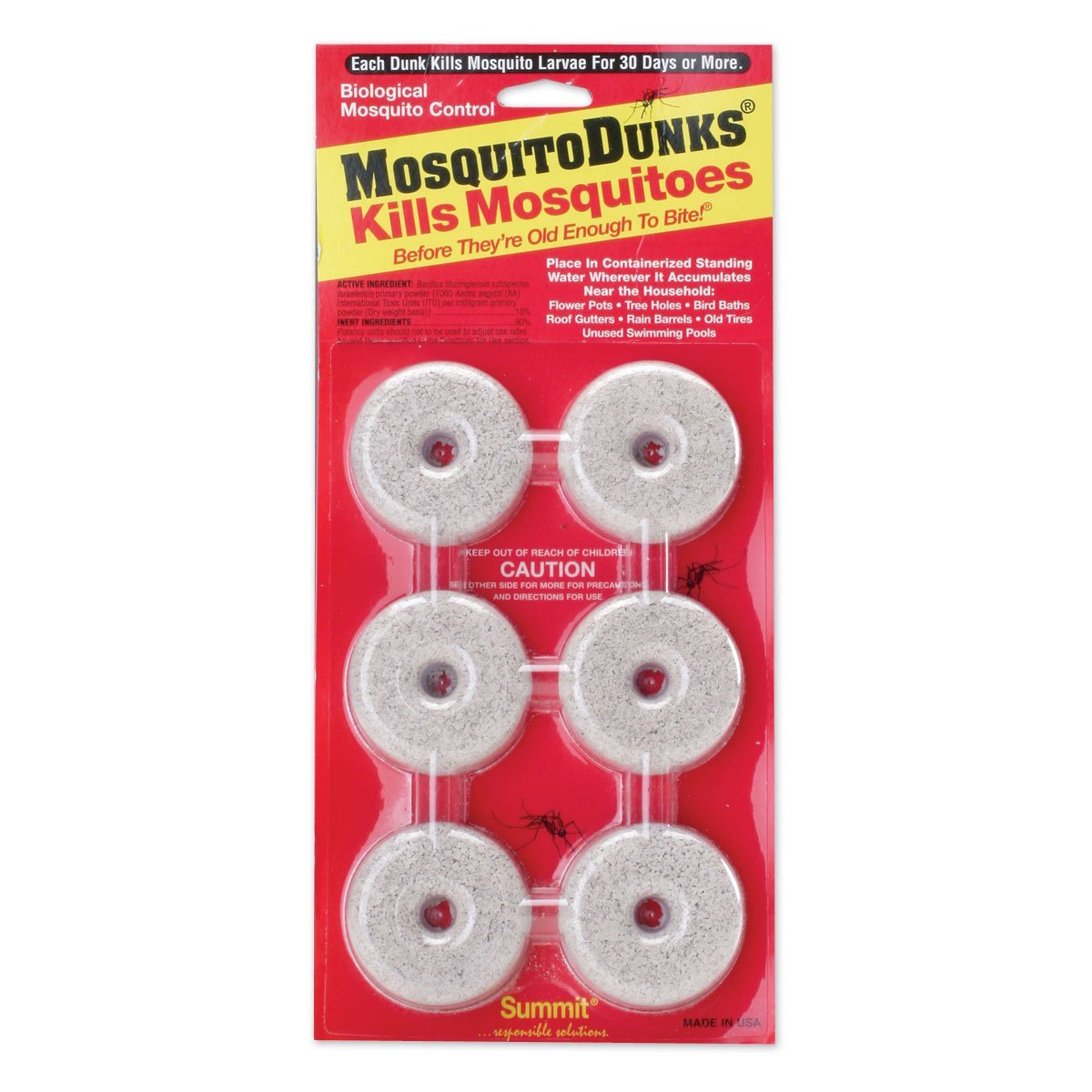 Summit...responsible solutions 110-12 Mosquito Dunks For Fish, 6-Pack, Natural