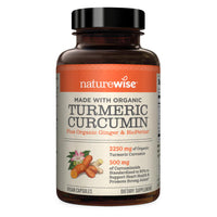 NatureWise Curcumin Turmeric 2250mg | 95% Curcuminoids & BioPerine Black Pepper Extract | Advanced Absorption for Joint Support [2 Month Supply - 180 Count]