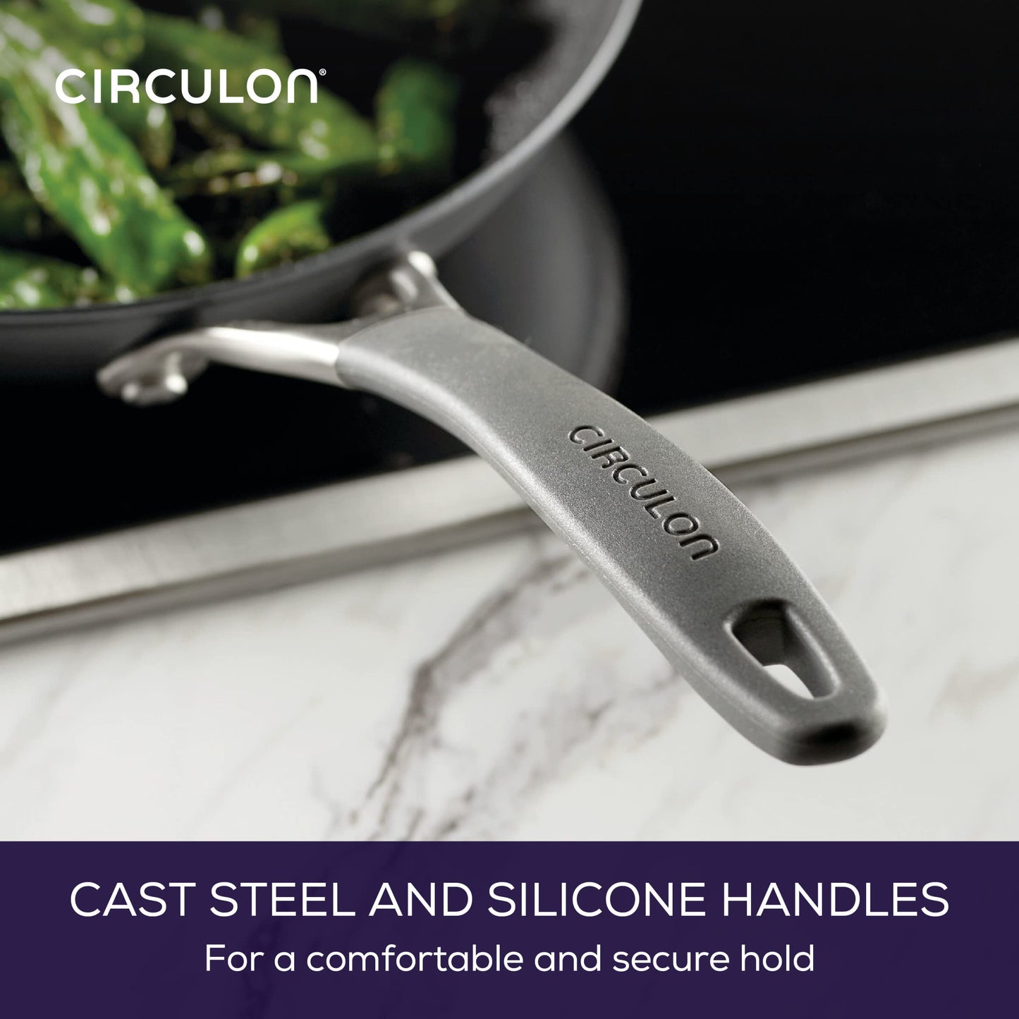 Circulon A1 Series with ScratchDefense Technology Nonstick Induction Cookware/Pots and Pans Set, 9 Piece, Graphite