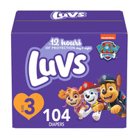 Luvs Diapers - Size 3, 104 Count, Paw Patrol Disposable Baby Diapers