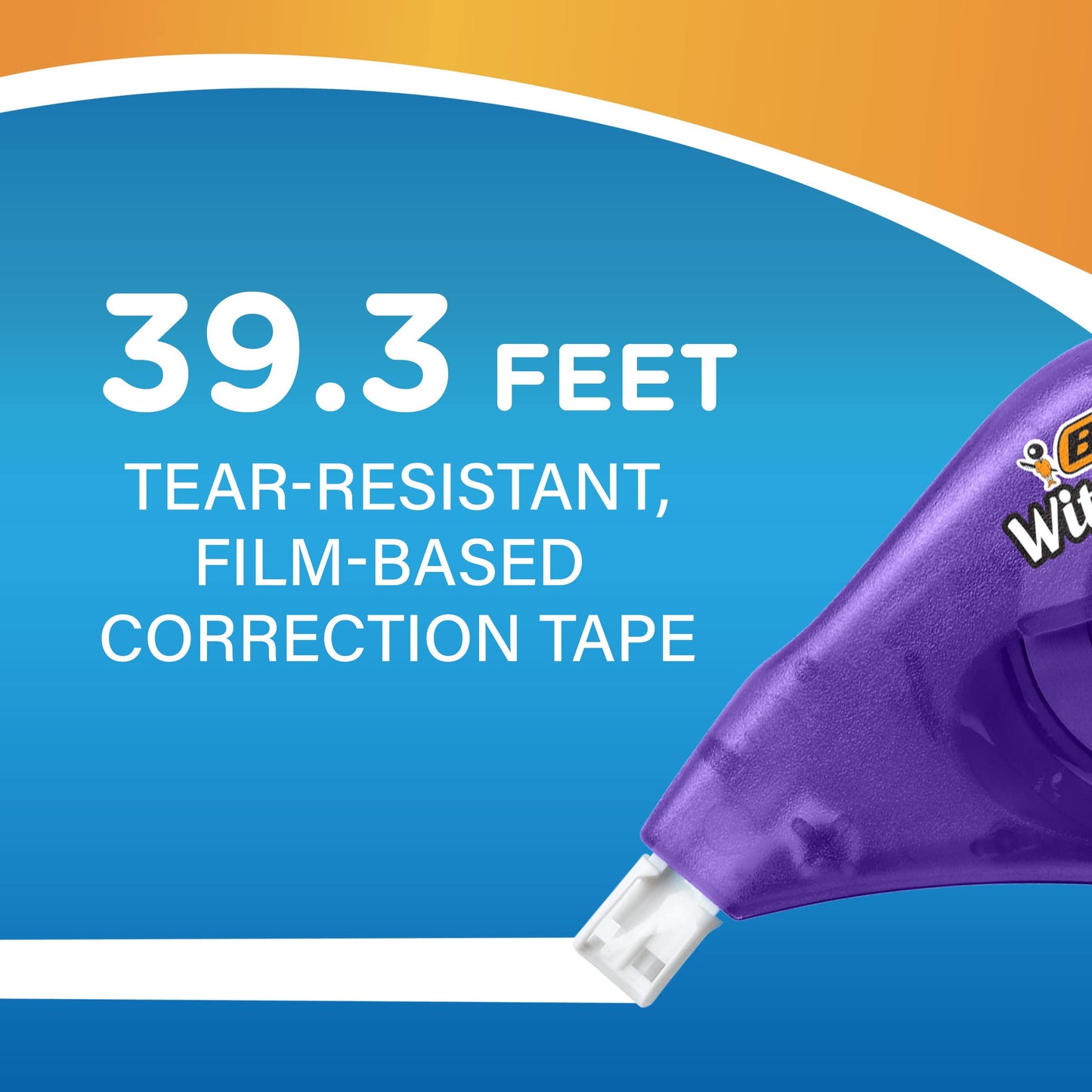 BIC Wite-Out Brand EZ Correct Correction Tape, 19.8 Feet, 4-Count Pack of white Correction Tape, Fast, Clean and Easy to Use Tear-Resistant Tape, Great Stocking Stuffers for Teachers