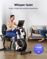MERACH Recumbent Exercise Bike for Home with Smart Bluetooth and Exclusive App Connectivity, LCD, Heart Rate Handle, Magnetic Recumbent Bikes S08