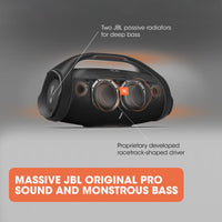 JBL Boombox 2 - Portable Bluetooth Speaker, Powerful Sound and Monstrous Bass, IPX7 Waterproof, 24 Hours of Playtime, Powerbank, JBL Boost for Pairing, for Home and Outdoor(Black)