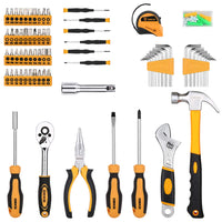 DEKOPRO 158 Piece Tool Set-General Household Hand Tool Kit,Auto Repair Tool Set, with Plastic Toolbox Storage Case