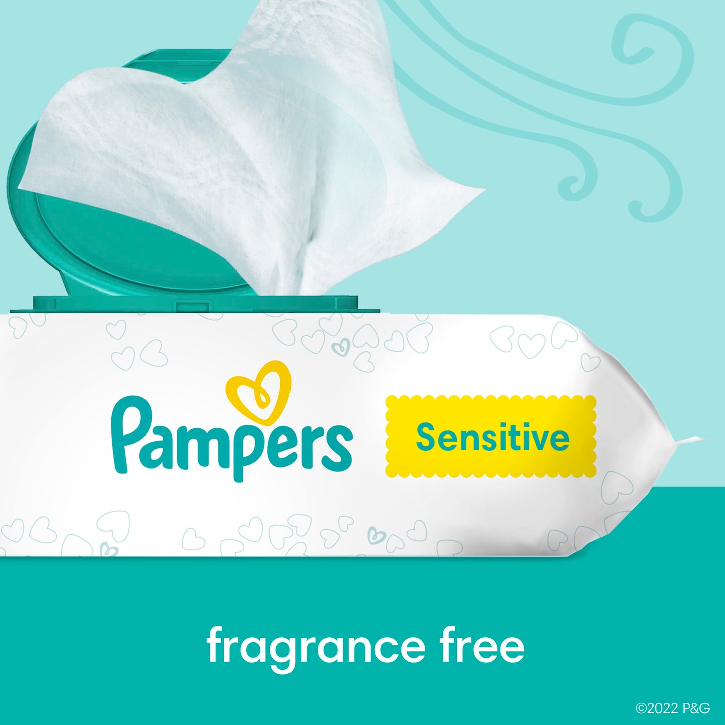 Pampers Sensitive Baby Wipes - 336 Count, Water Based, Hypoallergenic and Unscented (Packaging May Vary)