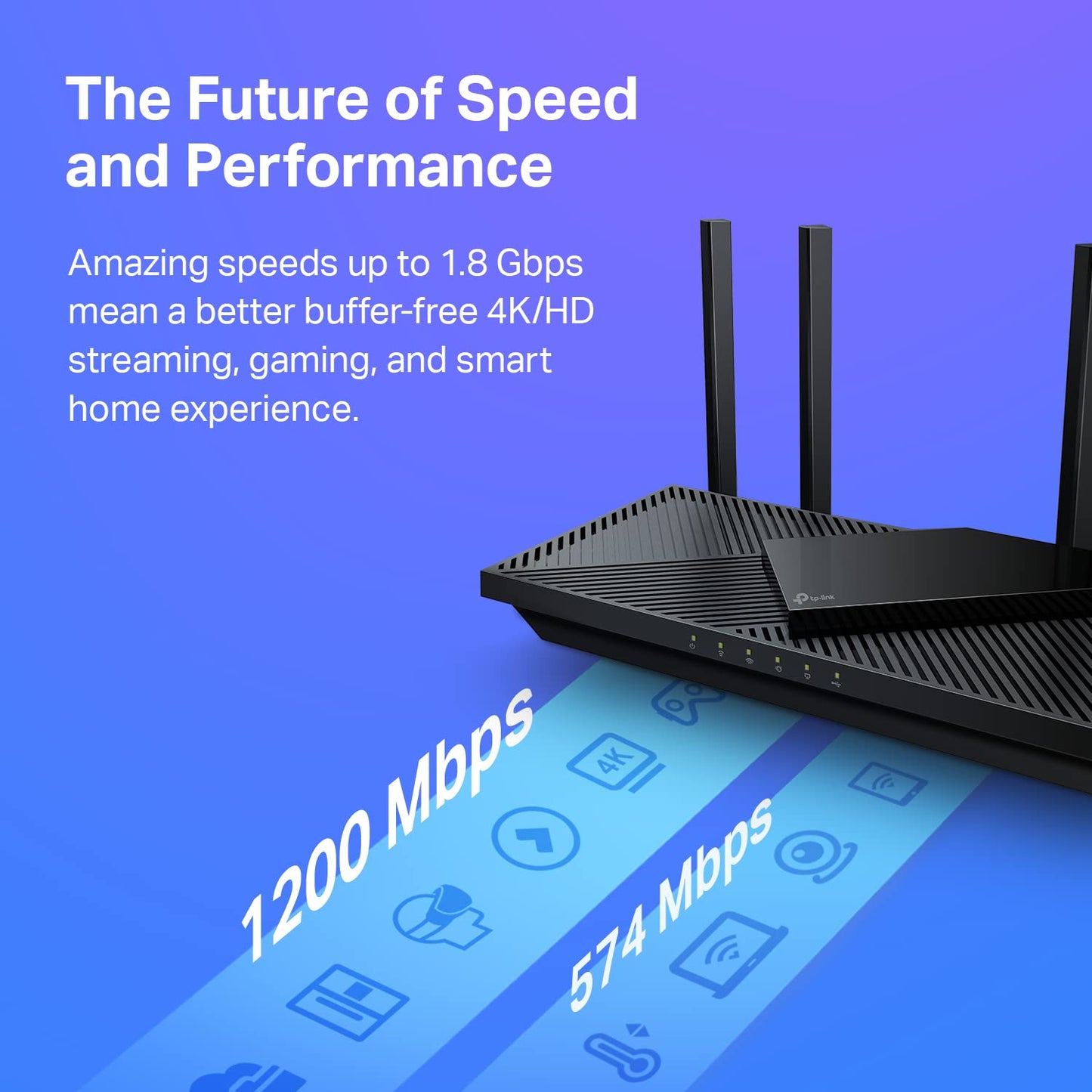 TP-Link AX1800 WiFi 6 Router (Archer AX21) – Dual Band Wireless Internet Router, Gigabit Router, Easy Mesh, Works with Alexa - A Certified for Humans Device