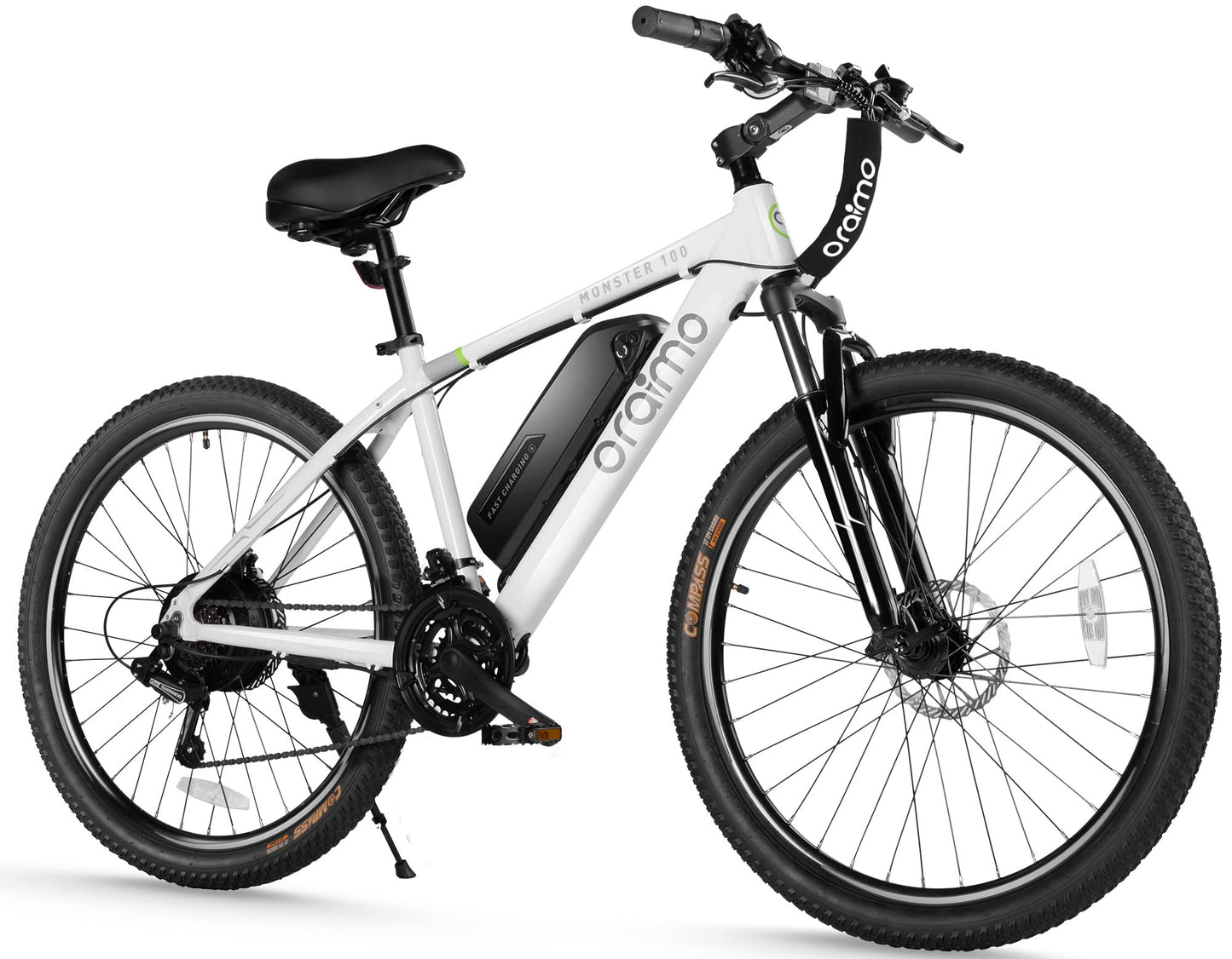 Oraimo Electric Bike for Adults,350W BAFANG Motor(Peak 500W), 4A 3H Fast Charge, UL Certified 468Wh Li-ion Battery, 26" Mountain Ebike Shimano 21 Speed, Air Saddle Adult Electric Bicycle