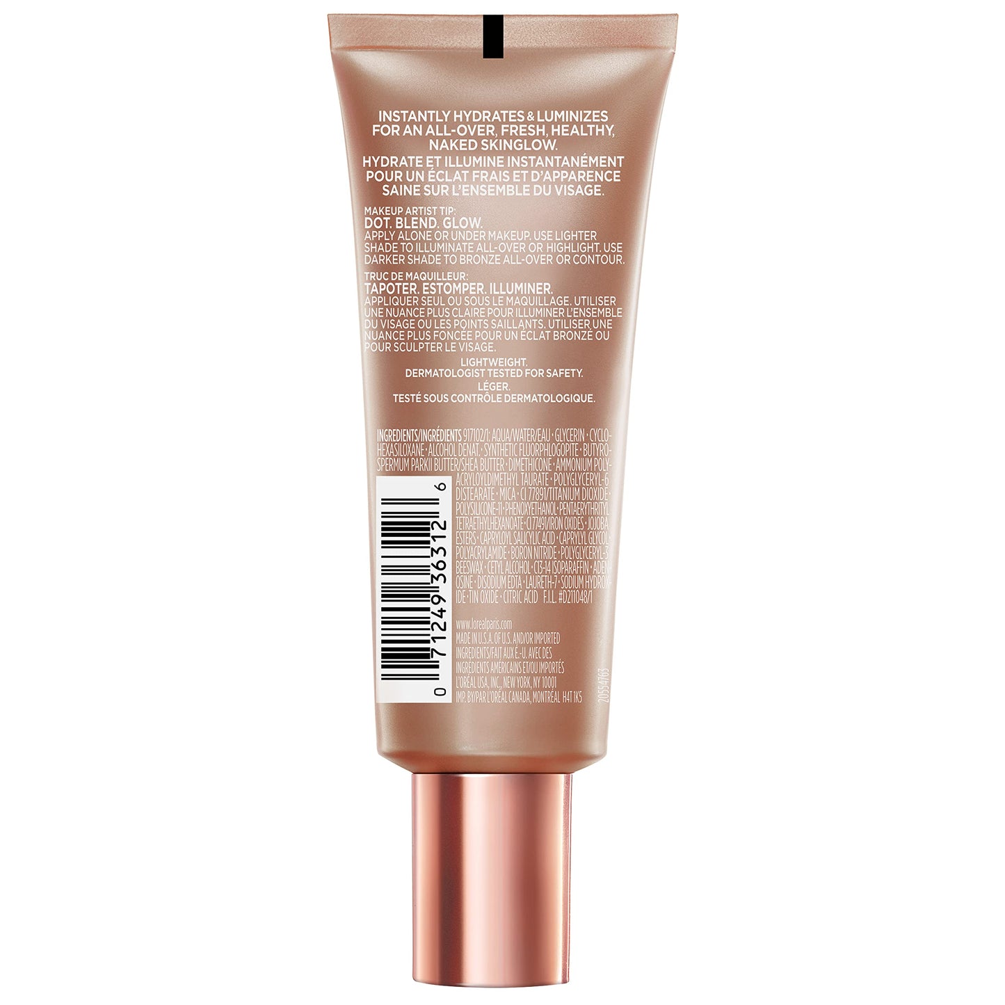 L’Oréal Paris Makeup True Match Lumi Glotion, Natural Glow Enhancer, Illuminator Highlighter Skin Tint, for an All Day Radiant Glow, Medium, 1.35 Ounces