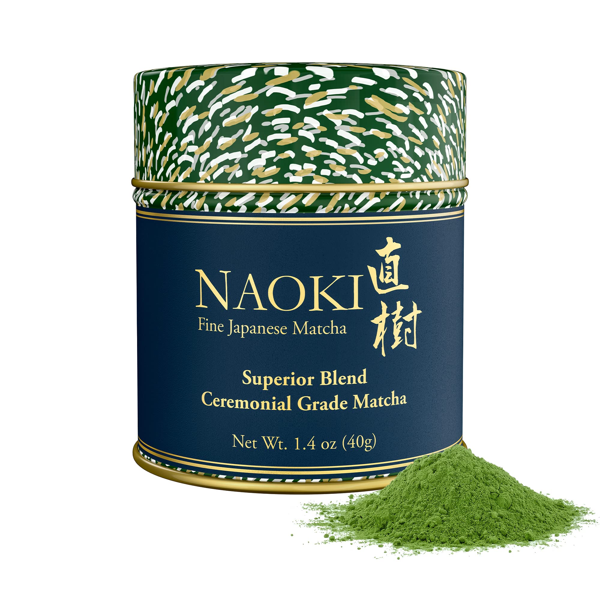 Naoki Matcha Superior Ceremonial Blend – Authentic Japanese First Harvest Ceremonial Grade Matcha Green Tea Powder from Uji, Kyoto (40g / 1.4oz)