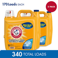 Arm & Hammer Liquid Laundry Detergent, Clean Burst, 170 Loads, 255 Fl Oz (2 pack)