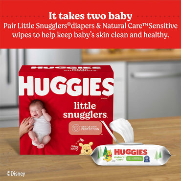 Huggies Natural Care Sensitive Baby Wipes, Unscented, Hypoallergenic, 99% Purified Water, 3 Refill Packs (528 Wipes Total)