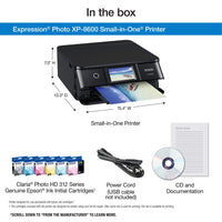 Epson Expression Photo XP-8600 Wireless Color Photo Printer with Scanner and Copier Black,Small