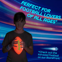GlowCity Glow in The Dark Football - Light Up, Official Size Footballs - LED Lights and Pre-Installed Batteries Included﻿