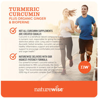 NatureWise Curcumin Turmeric 2250mg | 95% Curcuminoids & BioPerine Black Pepper Extract | Advanced Absorption for Joint Support [2 Month Supply - 180 Count]