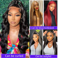 Straight Lace Front Wigs Human Hair 180% Density 13x4 HD Lace Front Wigs for Black Women 26inch Pre Plucked with Baby Hair Transparent Glueless Brazilian Straight Lace Frontal Wigs Natural HairLine