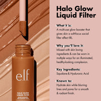 e.l.f. Halo Glow Liquid Filter, Complexion Booster For A Glowing, Soft-Focus Look, Infused With Hyaluronic Acid, Vegan & Cruelty-Free, 5 Medium/Tan